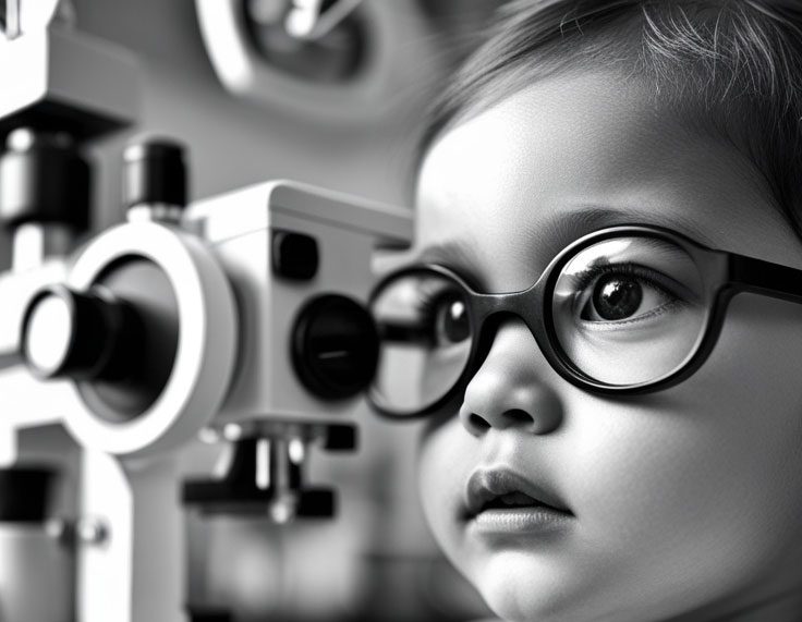image of a girl at the eye doctor