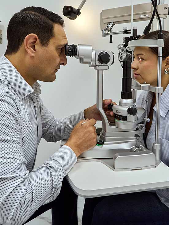 Doctor Najib Albina Eye Care Center image with a patient