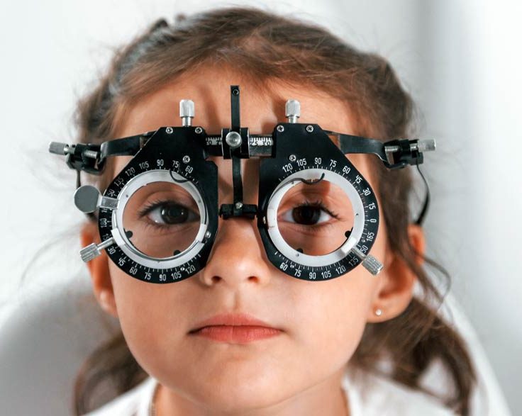 Little Girl at Optometrist in Willowbrook IL