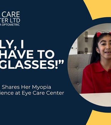 Young myopia patient Carol smiles after successful ortho-k treatment at Eye Care Center Illinois
