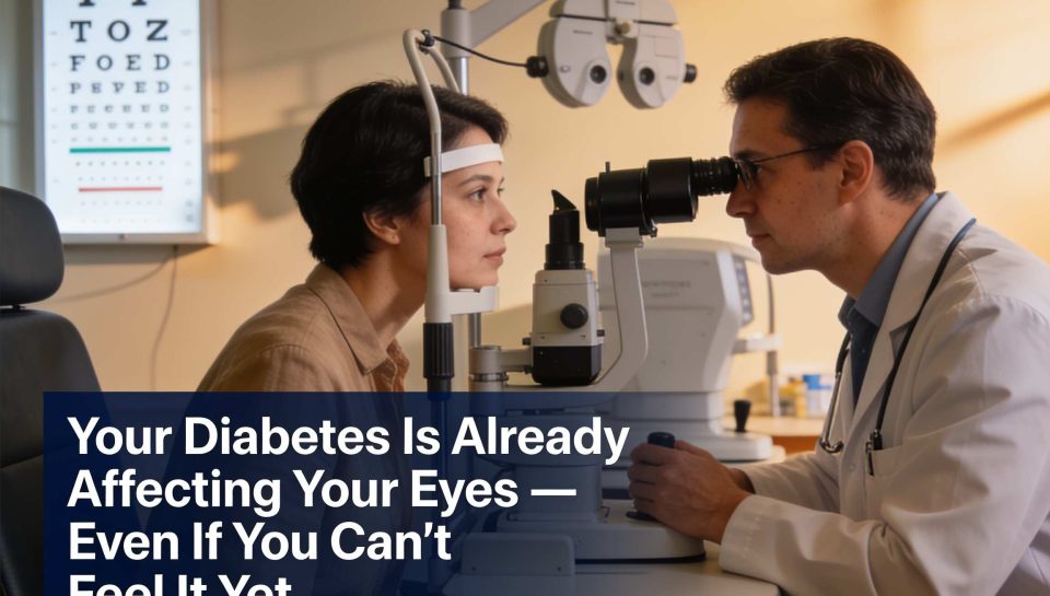ptometrist performing dilated retinal exam for diabetic retinopathy at Eye Care Center Illinois