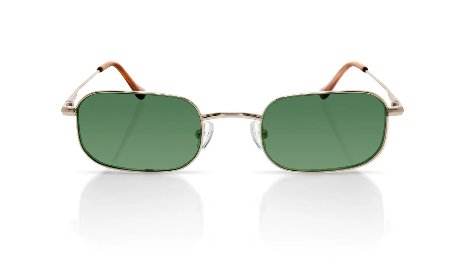 Green Denon Remy lightweight sunglasses with slim profile and soft silicone nose pads