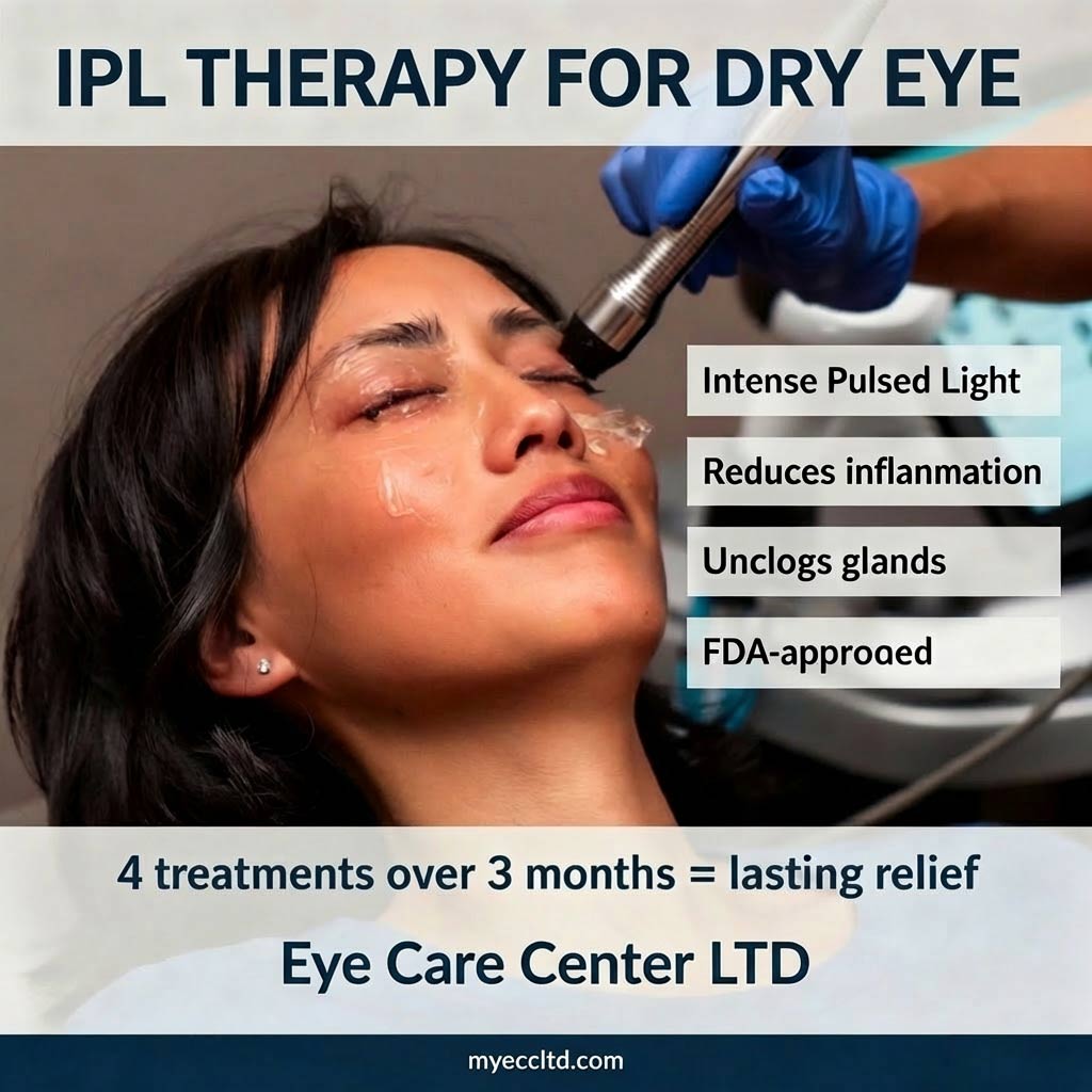 IPL therapy for dry eyes - FDA-approved light treatment for MGD IPL intense pulsed light therapy treatment for dry eye and meibomian gland dysfunction