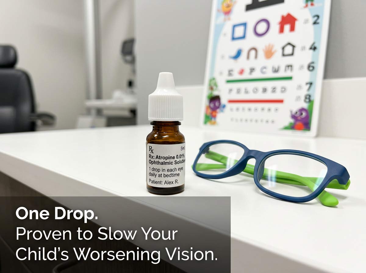 Low-dose atropine eye drops for myopia control in children at Eye Care Center Illinois