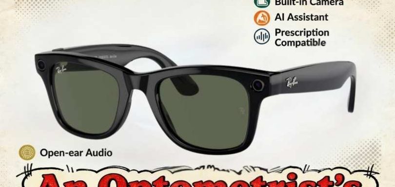 Meta Ray-Ban smart glasses with built-in camera, AI assistant, and prescription lens compatibility