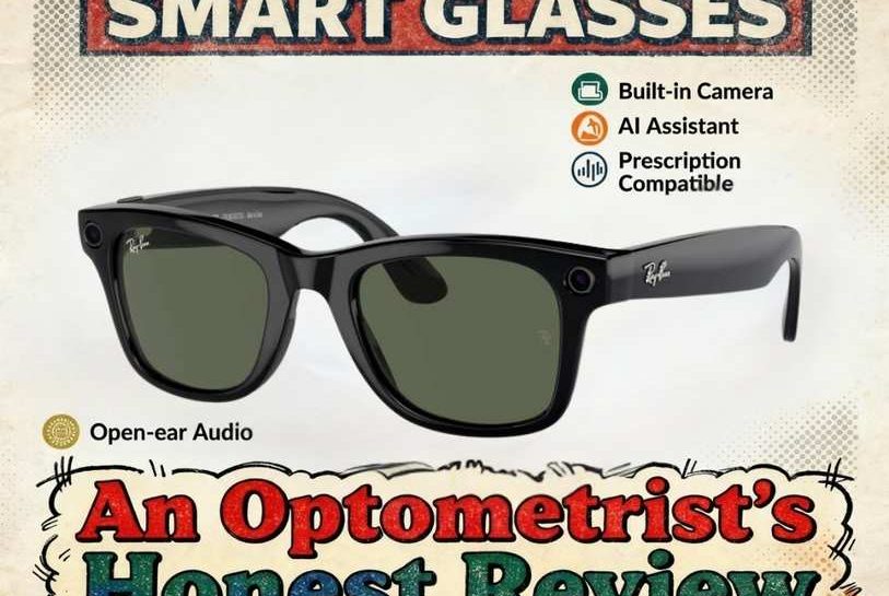 Meta Ray-Ban smart glasses with built-in camera, AI assistant, and prescription lens compatibility