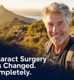 Active adult in their fifties with clear vision after modern cataract surgery evaluation at Eye Care Center Illinois