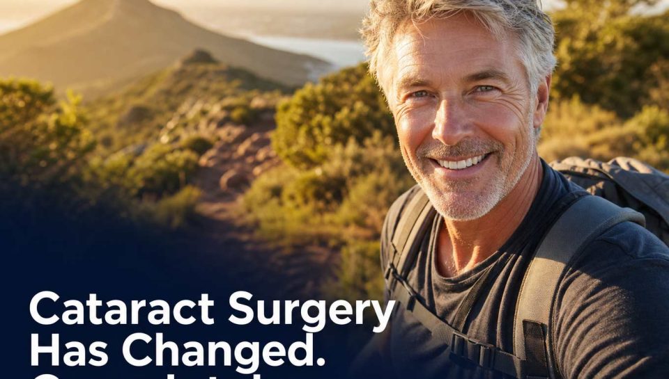 Active adult in their fifties with clear vision after modern cataract surgery evaluation at Eye Care Center Illinois