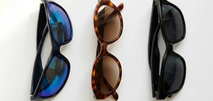 A comparison of three sunglasses styles — sporty, luxury, and smart tech — representing 2026 trends in eye protection